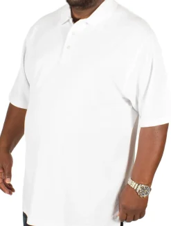 Bigdude Plain Polo Shirt White Tall