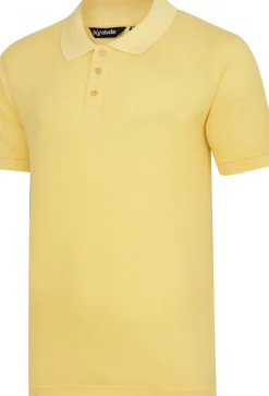 Bigdude Plain Polo Shirt Yellow Tall