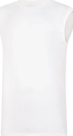 Bigdude Plain Sleeveless T-Shirt White Tall