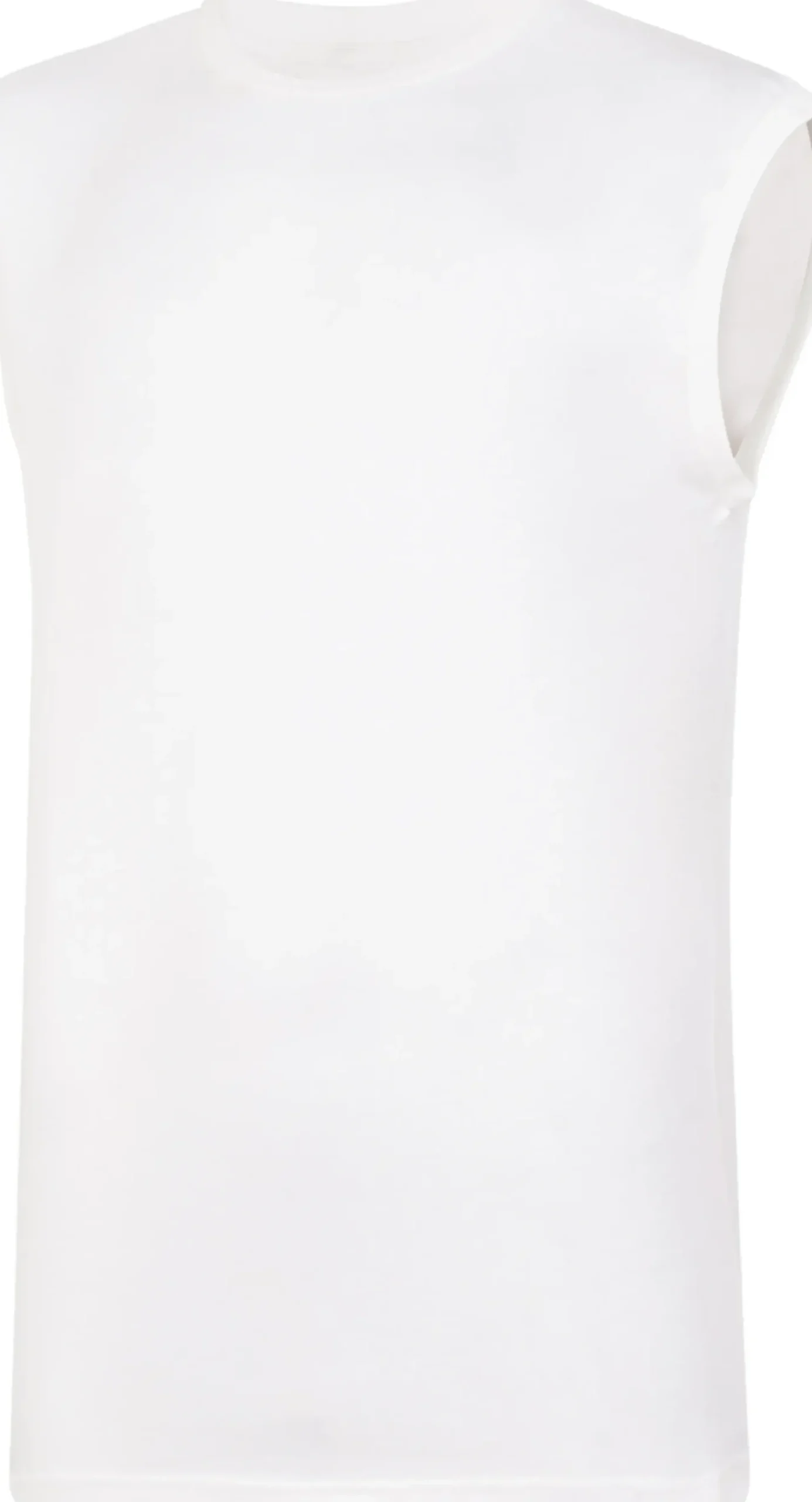 Bigdude Plain Sleeveless T-Shirt White Tall