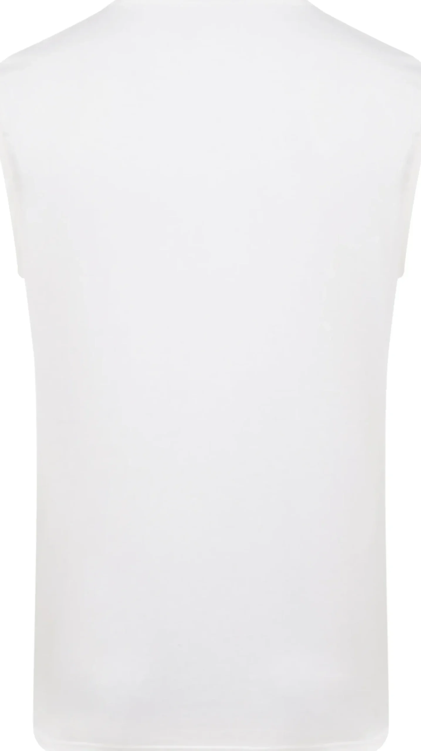 Bigdude Plain Sleeveless T-Shirt White Tall