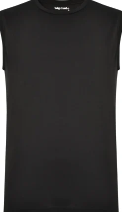 Bigdude Plain Sleeveless T-Shirt Black Tall