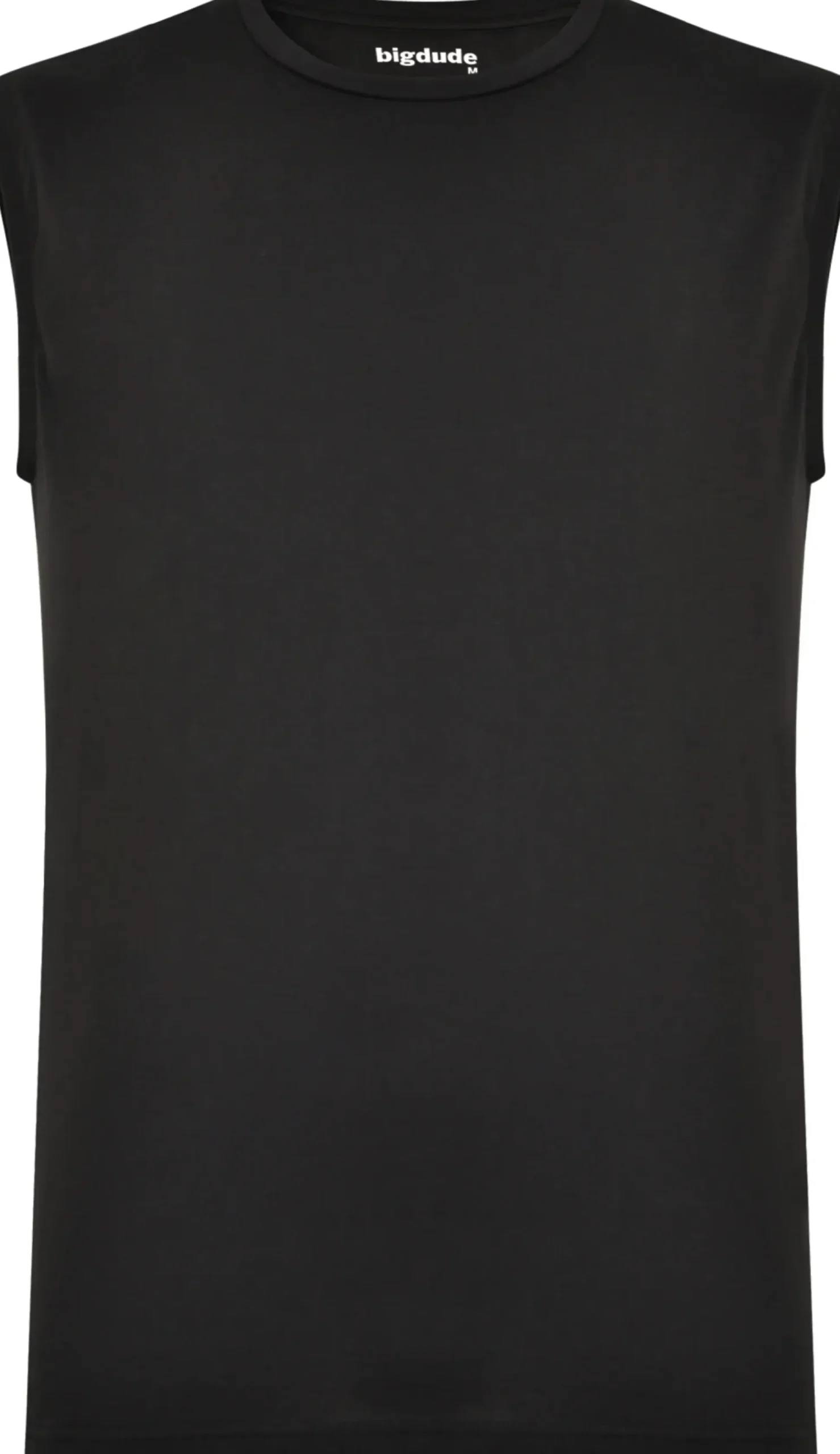 Bigdude Plain Sleeveless T-Shirt Black Tall