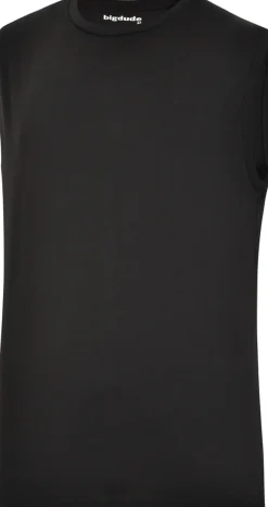 Bigdude Plain Sleeveless T-Shirt Black Tall