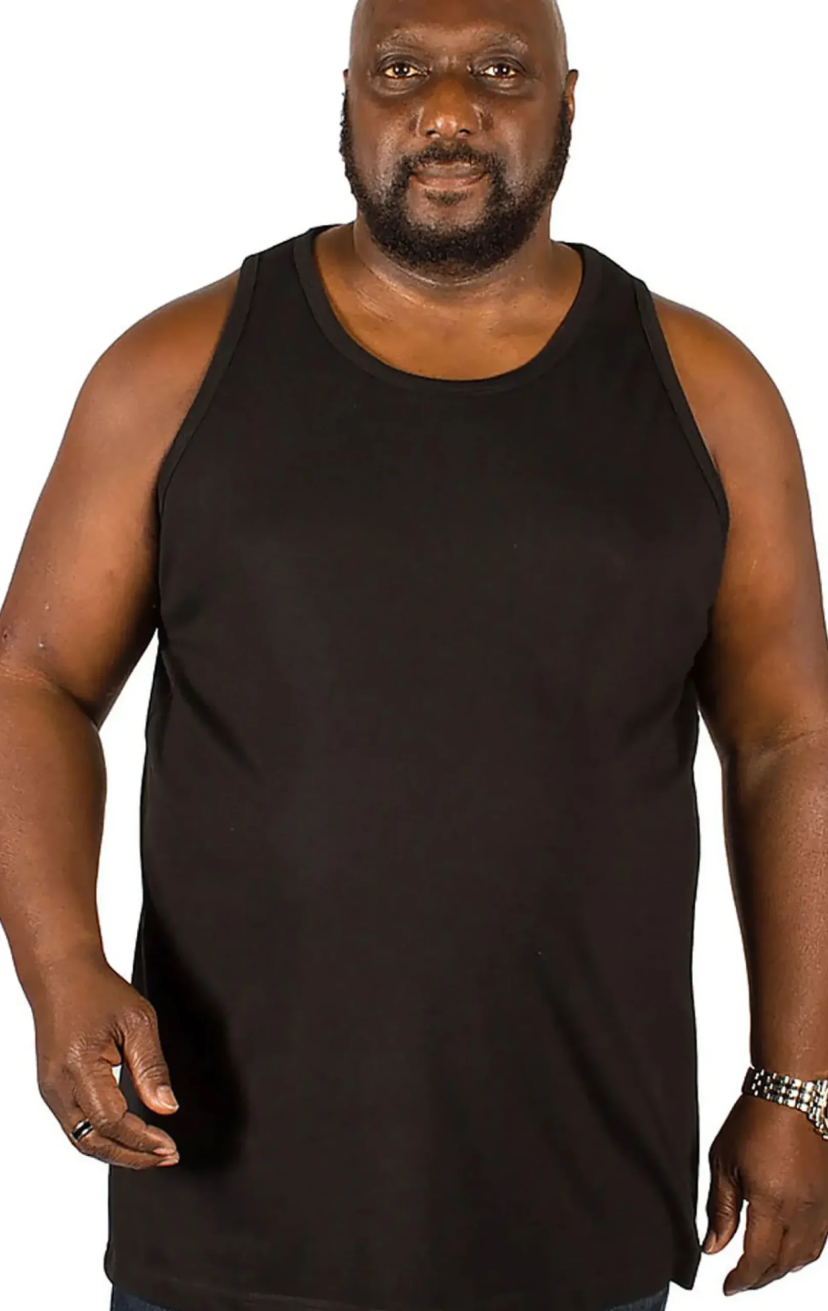 Bigdude Plain Vest Black Tall