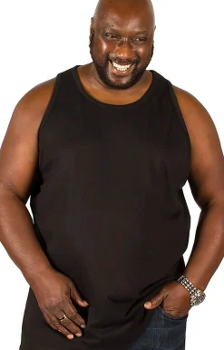 Bigdude Plain Vest Black Tall