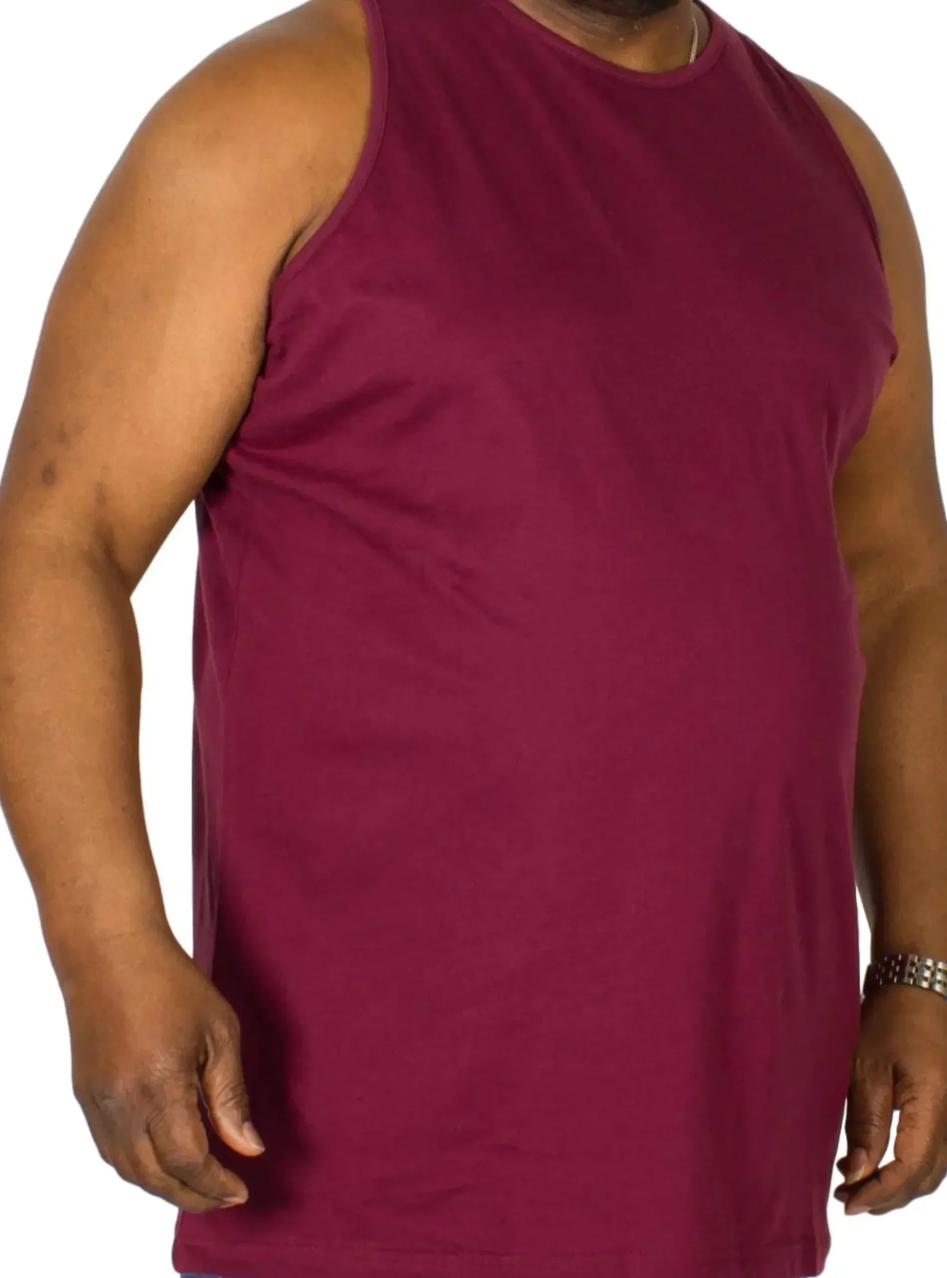 Bigdude Plain Vest Burgundy Tall