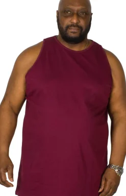 Bigdude Plain Vest Burgundy Tall