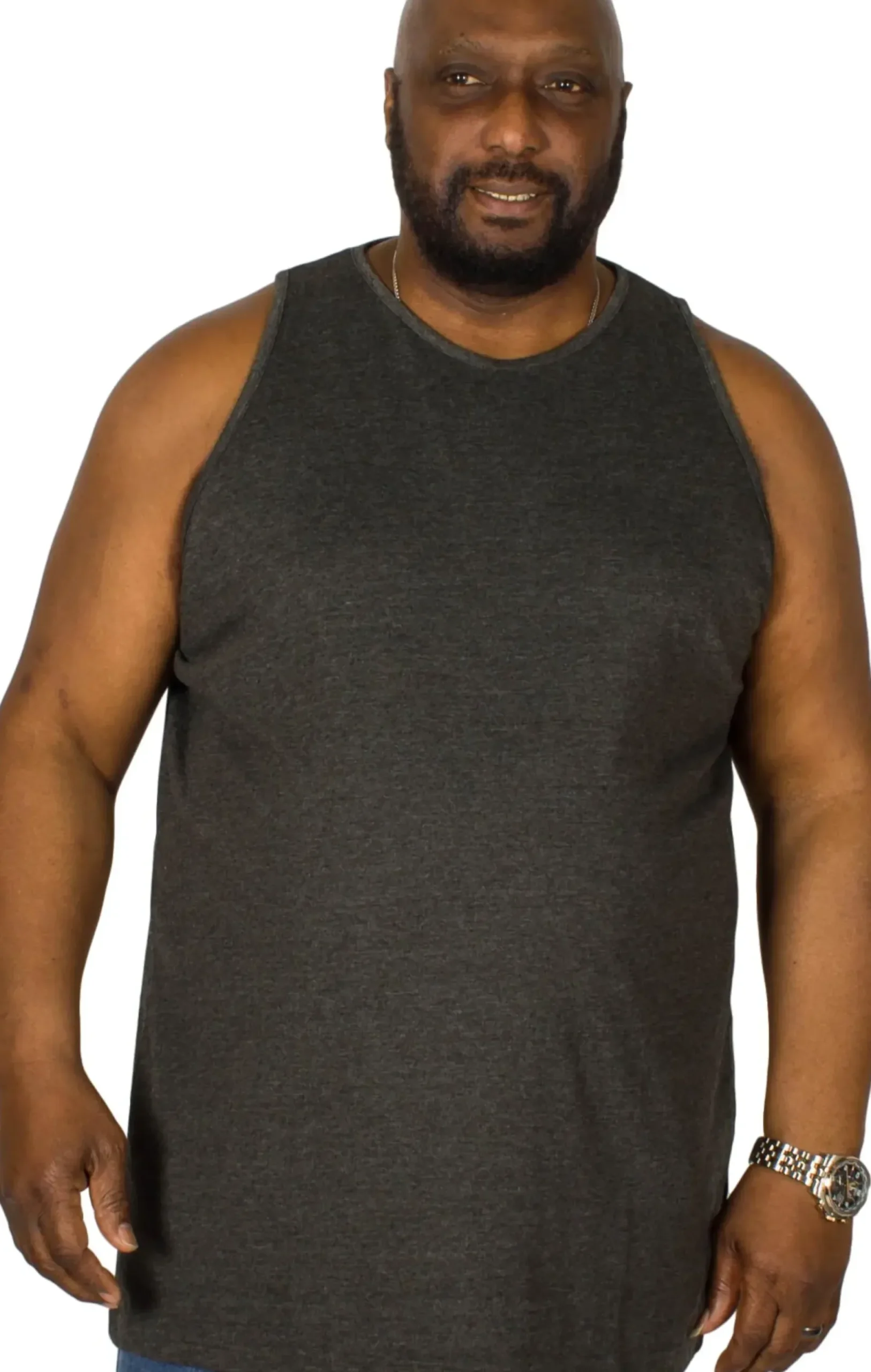 Bigdude Plain Vest Charcoal
