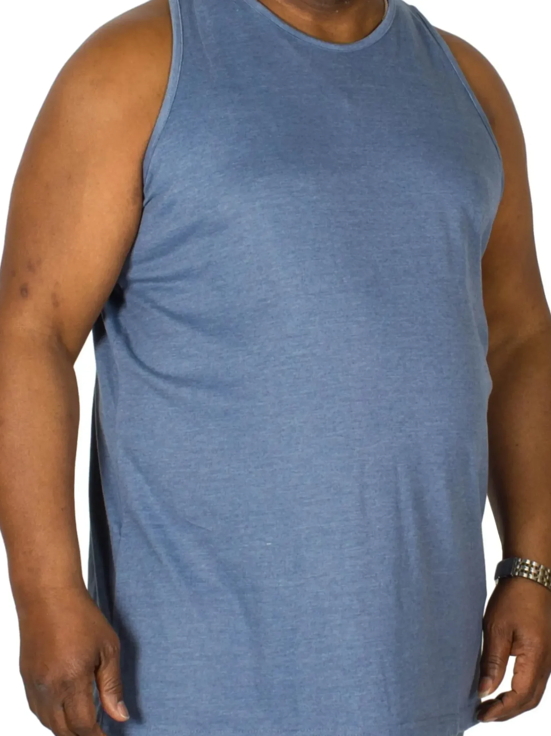 Bigdude Plain Vest Denim Marl Tall