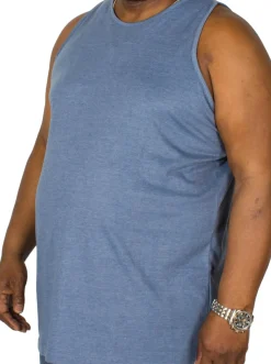 Bigdude Plain Vest Denim Marl Tall