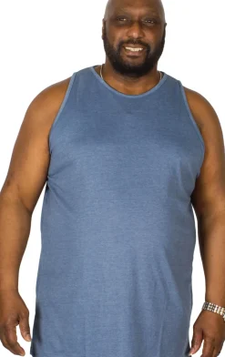 Bigdude Plain Vest Denim Marl Tall