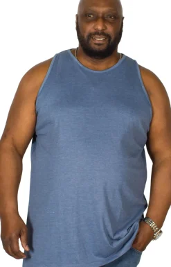 Bigdude Plain Vest Denim Marl Tall