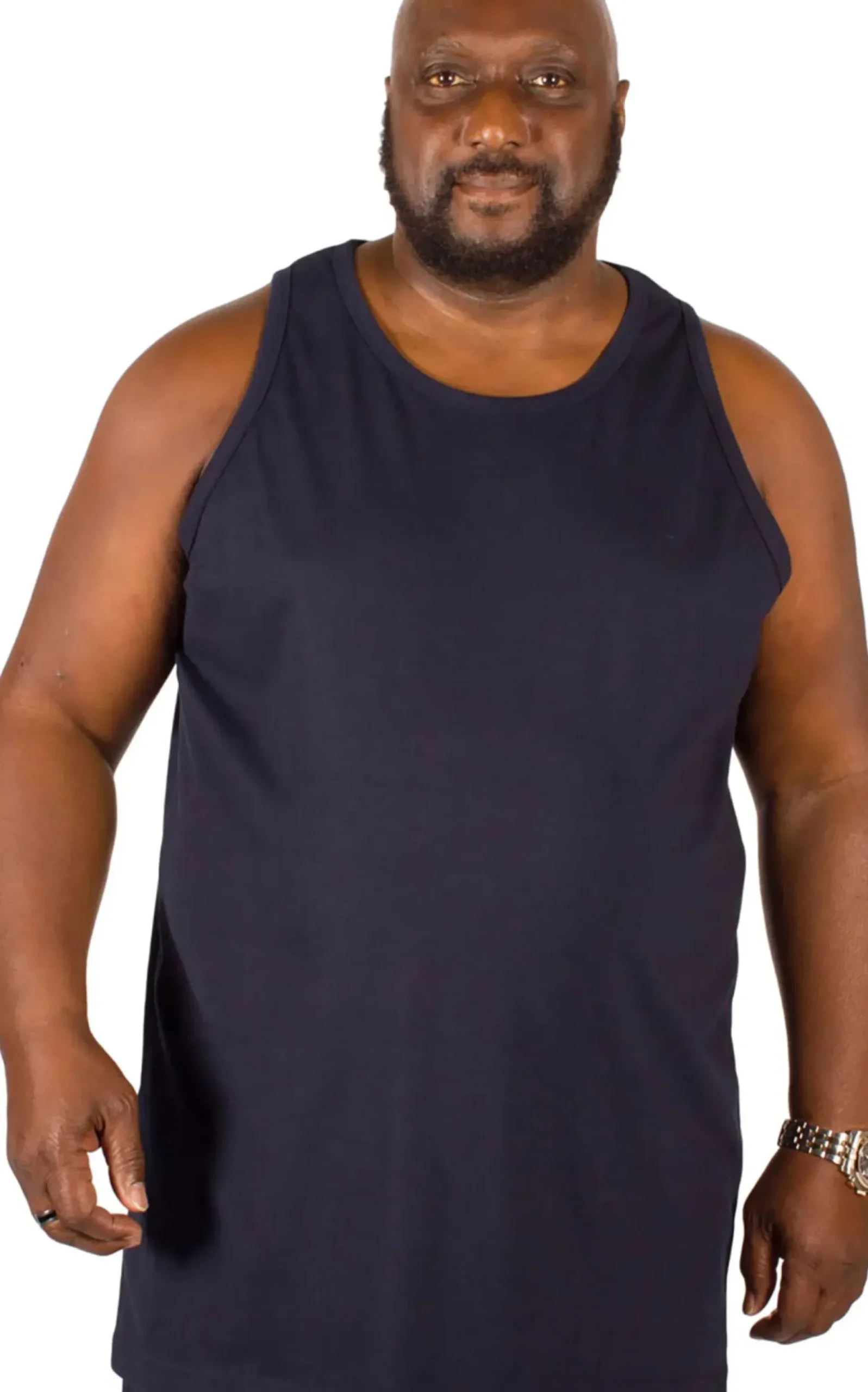 Bigdude Plain Vest Navy Tall