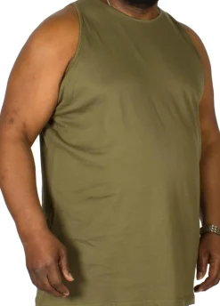 Bigdude Plain Vest Olive Tall