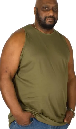 Bigdude Plain Vest Olive Tall