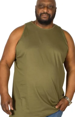 Bigdude Plain Vest Olive Tall
