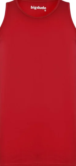 Bigdude Plain Vest Pepper Red Tall