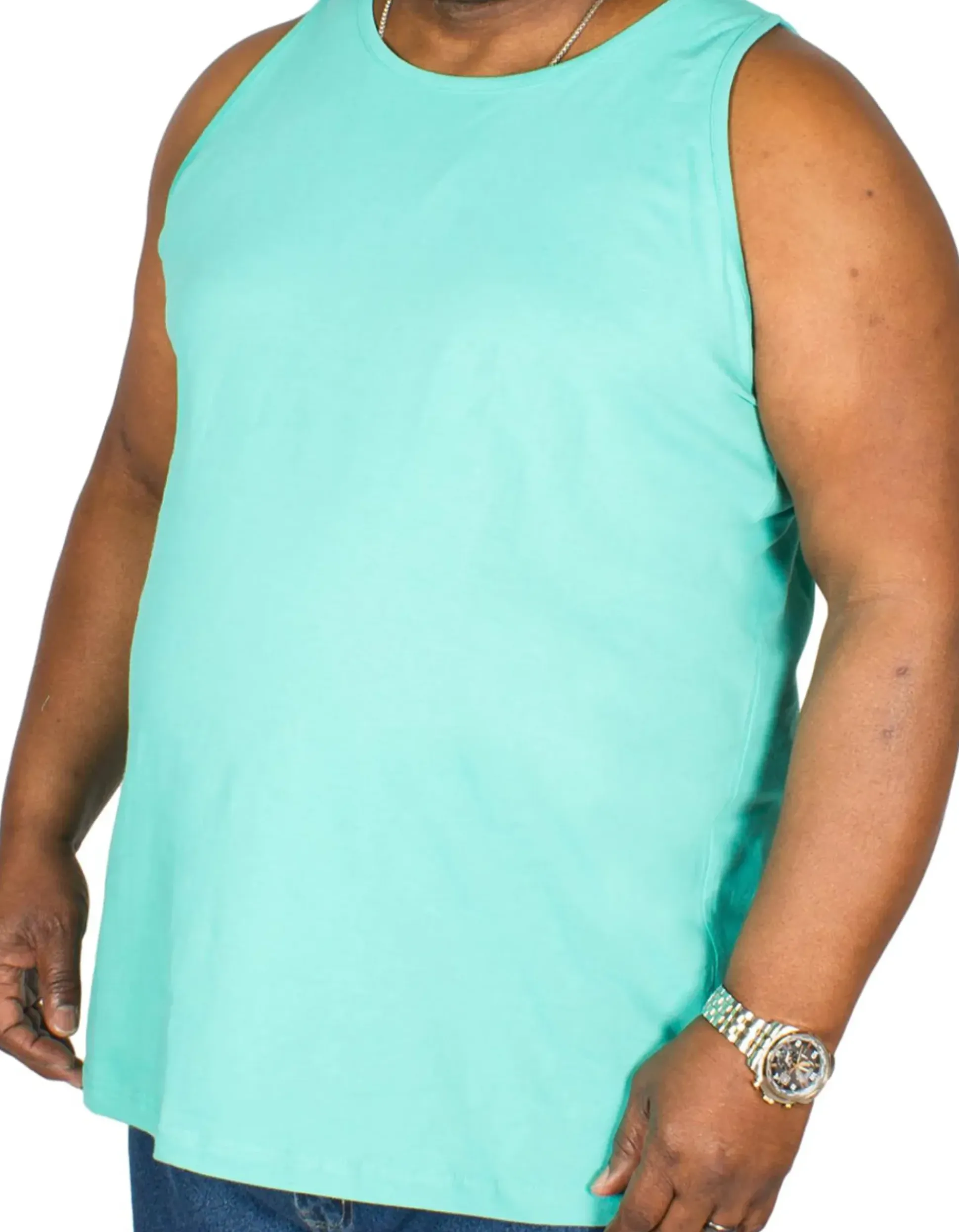 Bigdude Plain Vest Turquoise Tall