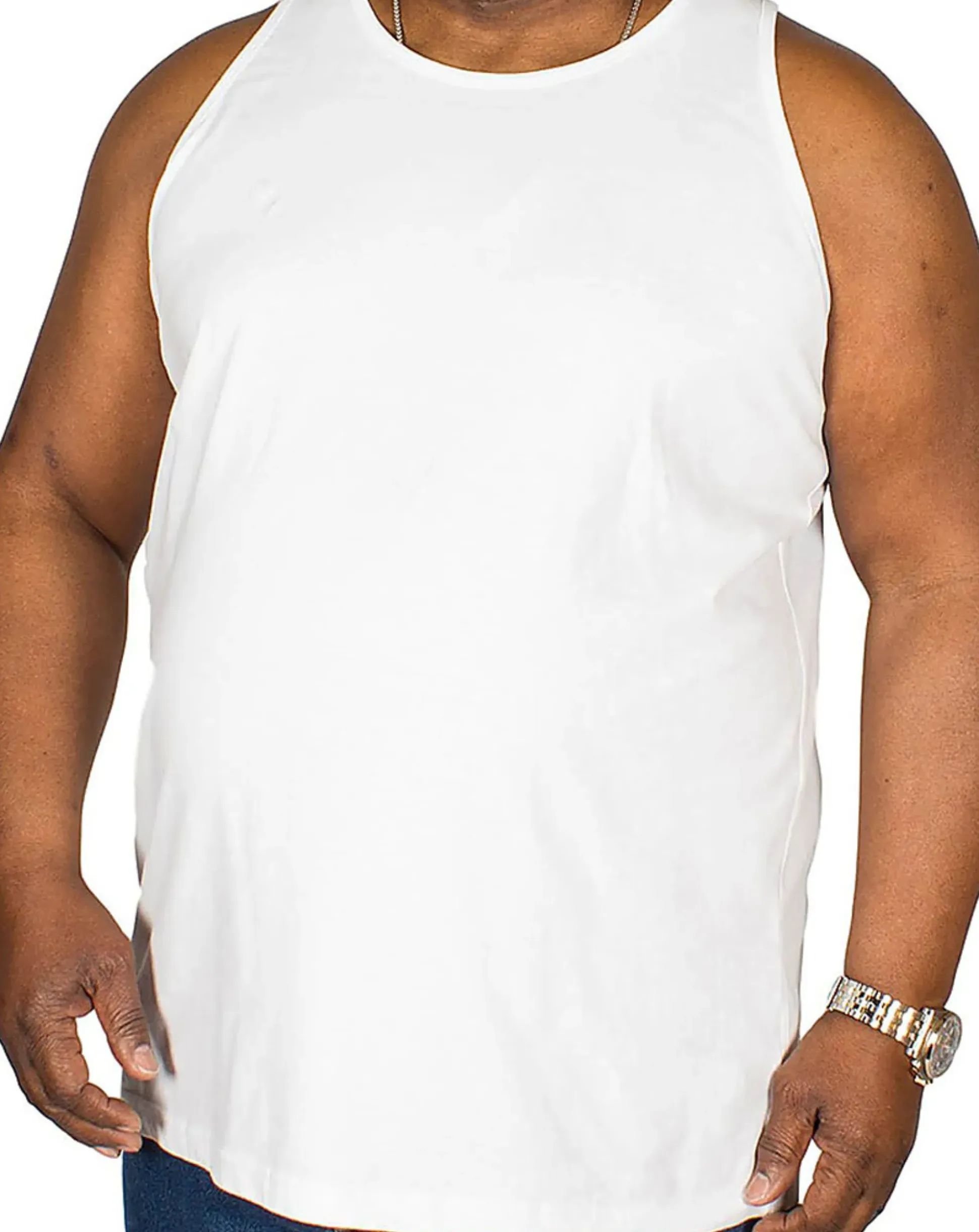 Bigdude Plain Vest White Tall