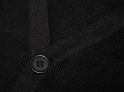 Bigdude Plain V-Neck Knitted Cardigan Black