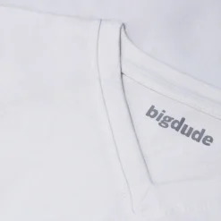 Bigdude Plain V-Neck T-Shirt White