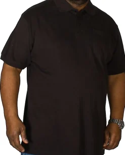 Bigdude Polo Shirt With Pocket Black