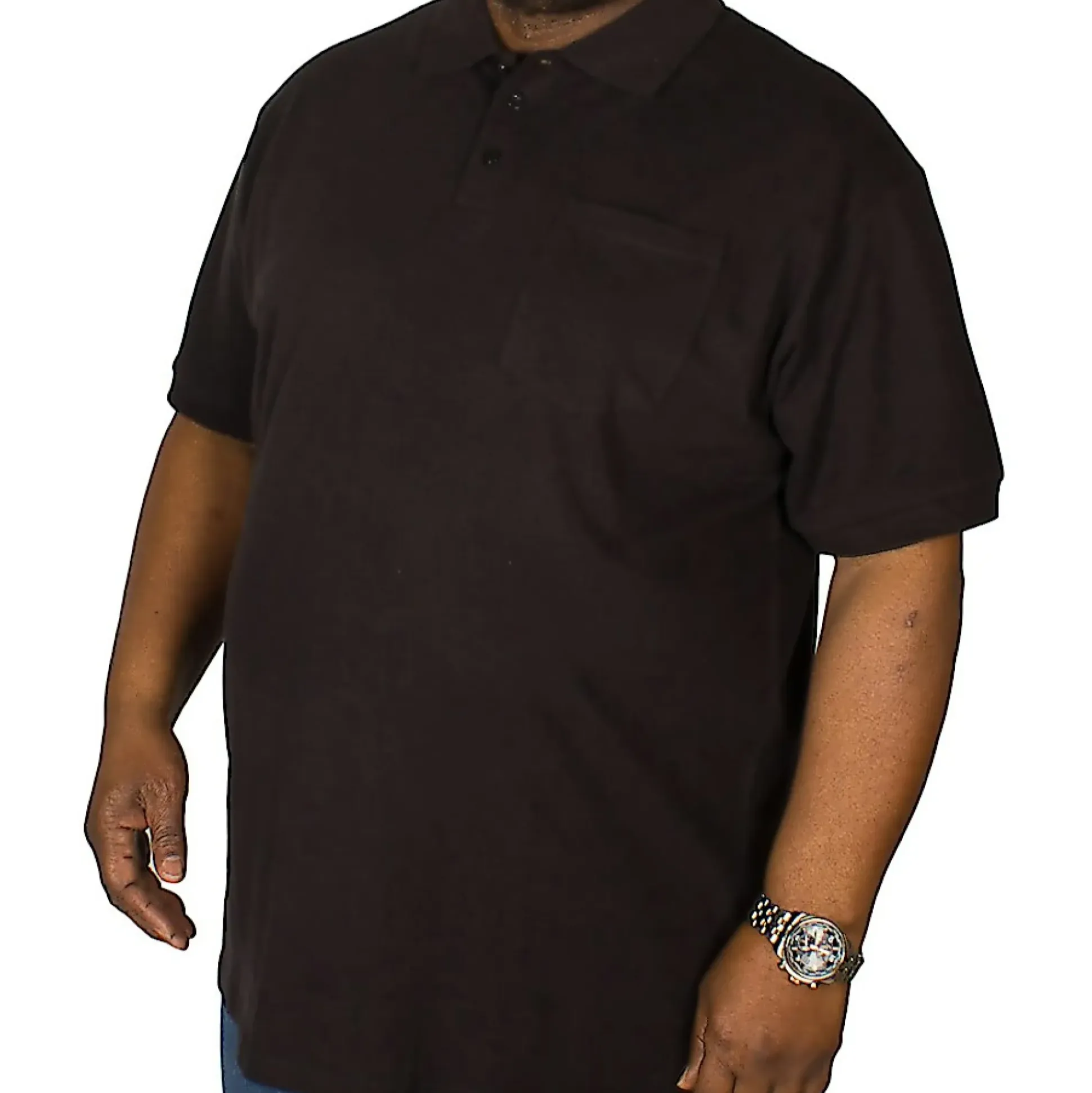 Bigdude Polo Shirt With Pocket Black