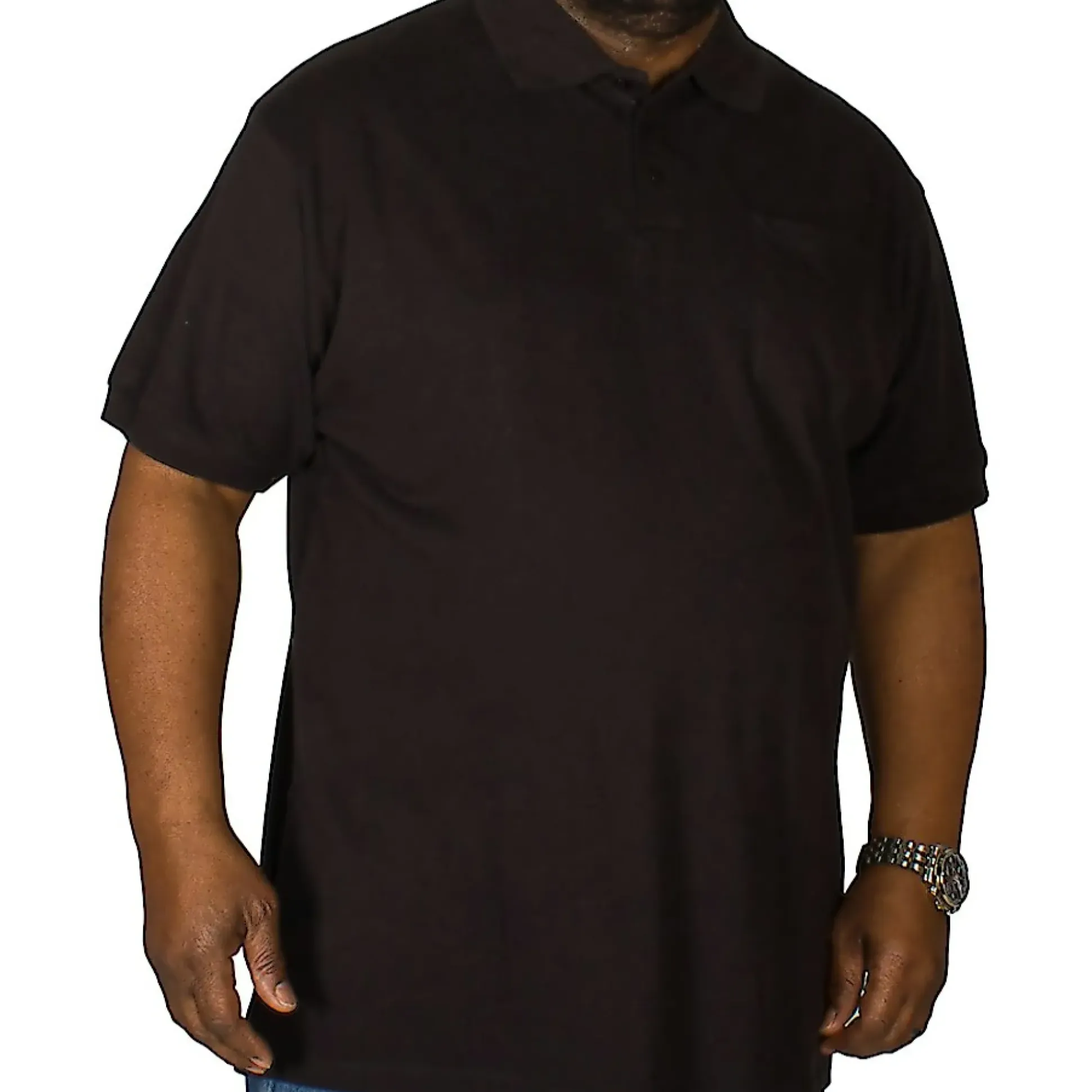 Bigdude Polo Shirt With Pocket Black