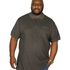 Bigdude Polo Shirt With Pocket Charcoal