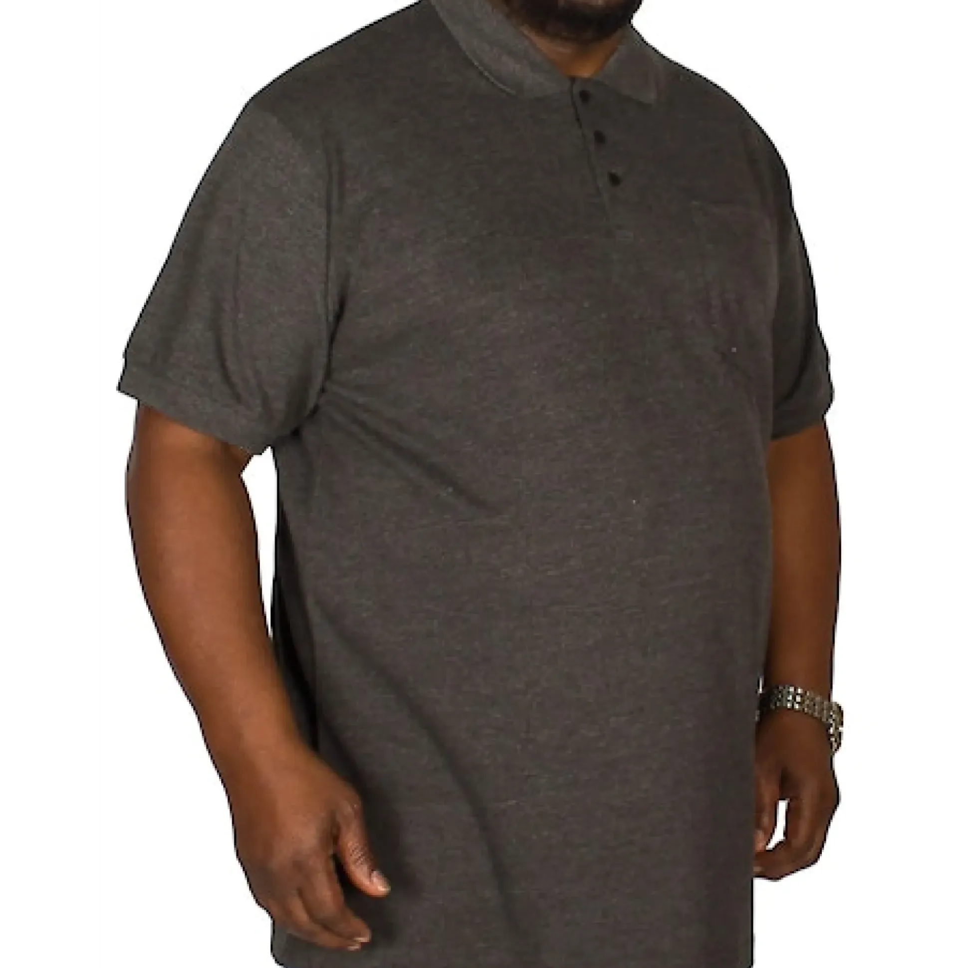 Bigdude Polo Shirt With Pocket Charcoal