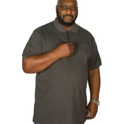 Bigdude Polo Shirt With Pocket Charcoal