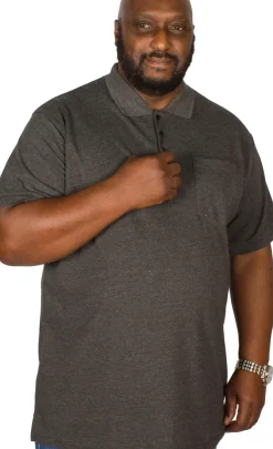 Bigdude Polo Shirt With Pocket Charcoal Tall
