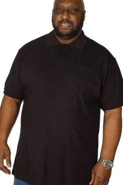 Bigdude Polo Shirt With Pocket Black Tall