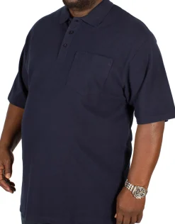 Bigdude Polo Shirt With Pocket Navy Tall