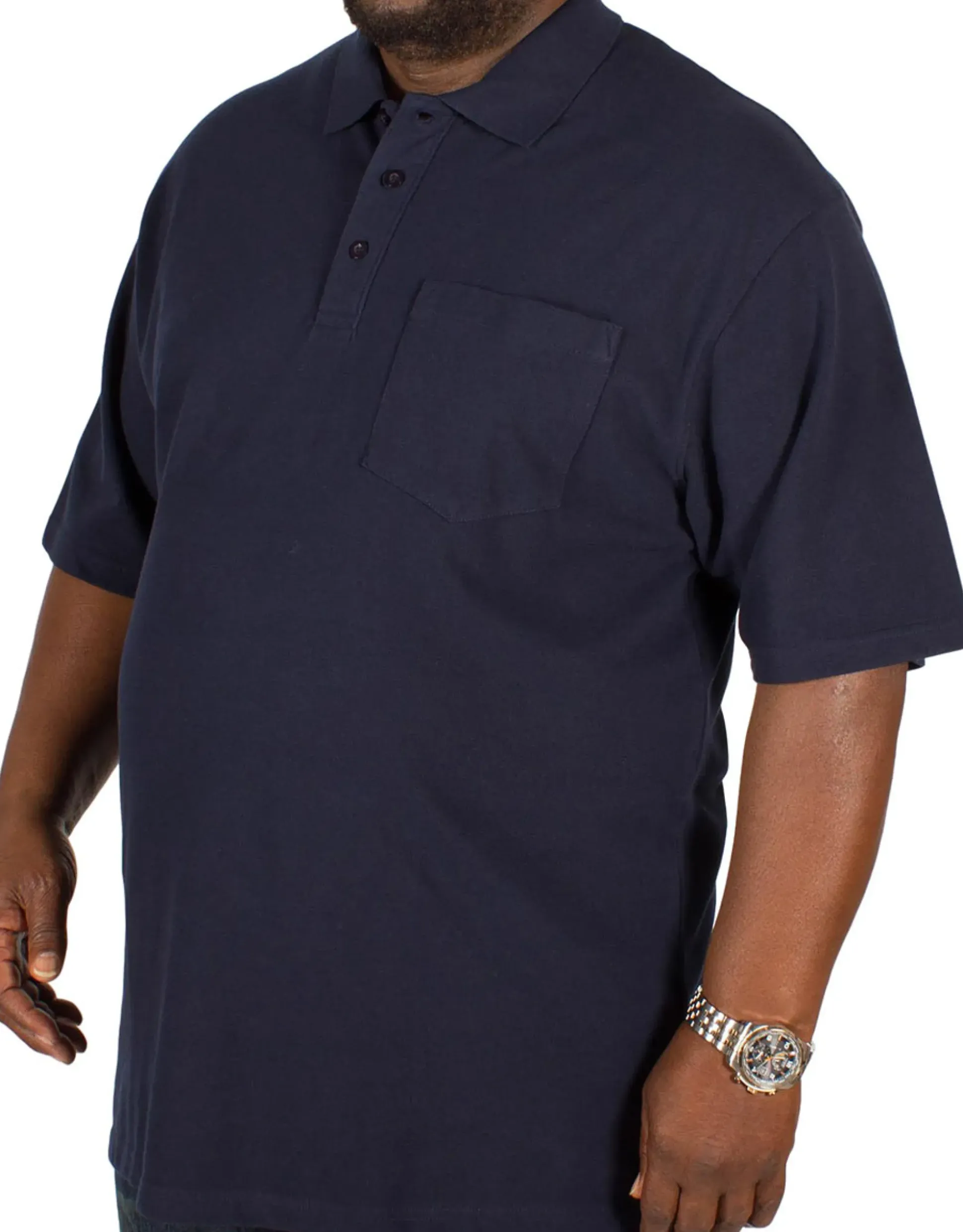 Bigdude Polo Shirt With Pocket Navy Tall