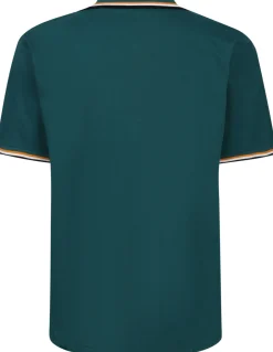 Bigdude Polo With Contrast Tipping Teal
