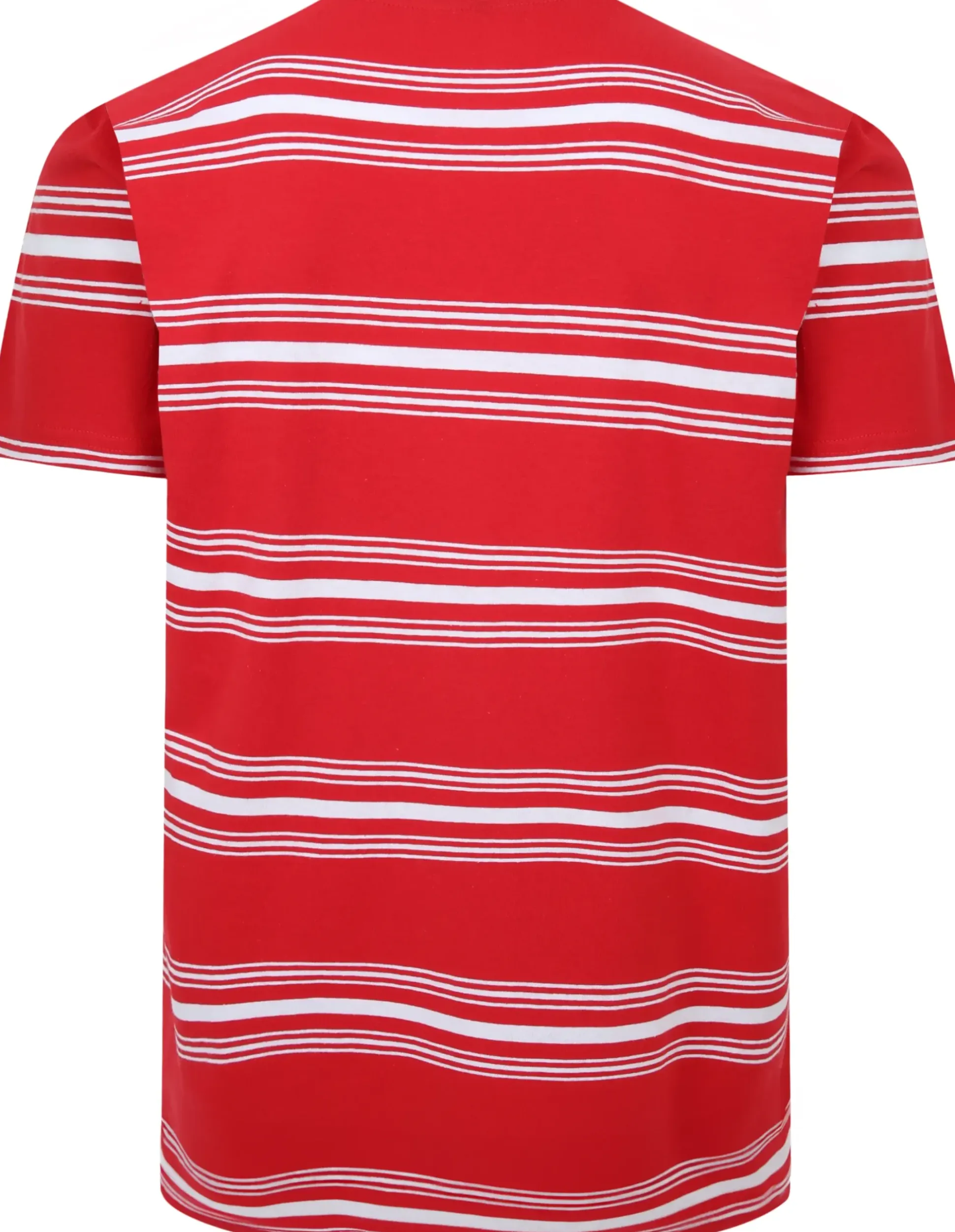 Bigdude Pure Cotton Striped T-Shirt Red Tall