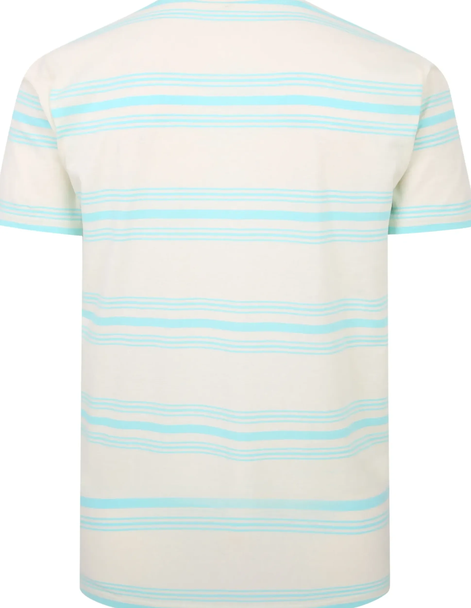 Bigdude Pure Cotton Striped T-Shirt Cream Tall