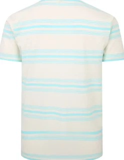 Bigdude Pure Cotton Striped T-Shirt Cream