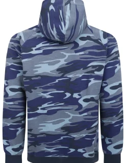 Bigdude Raglan Camo Full Zip Hoody Navy