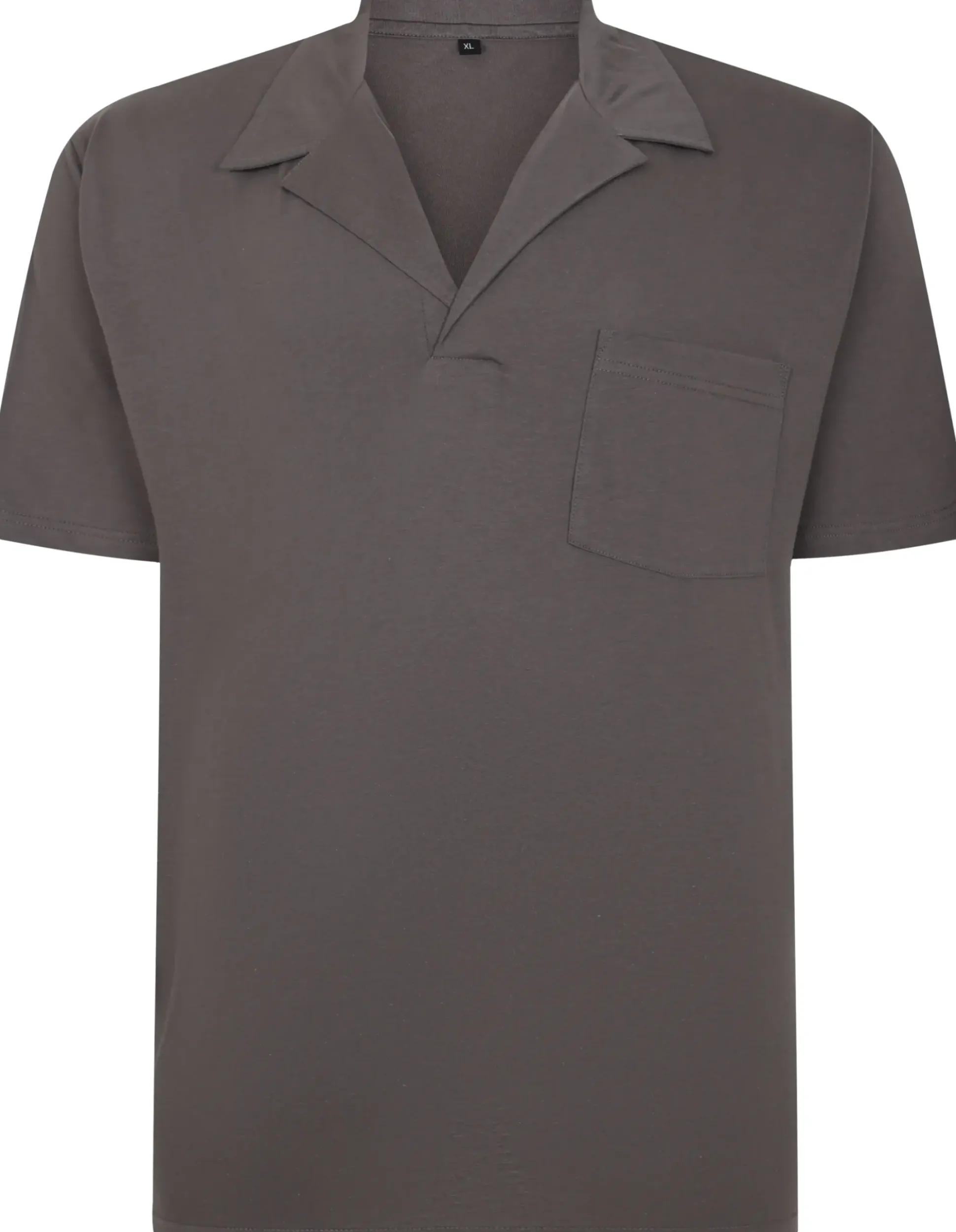 Bigdude Relaxed Collar Polo Shirt Stone