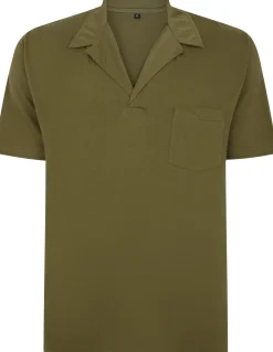 Bigdude Relaxed Collar Polo Shirt Khaki