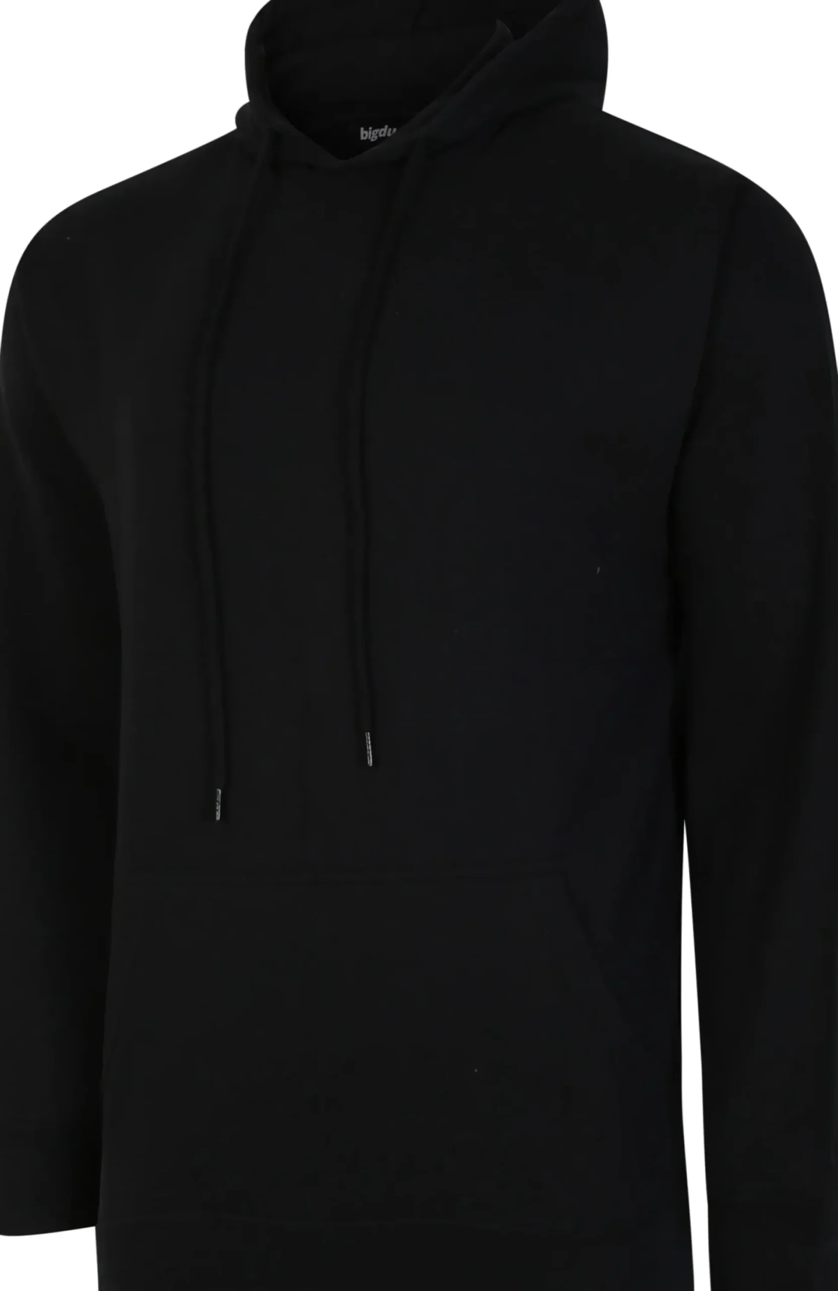 Bigdude Relaxed Fit Lightweight Hoody Black Tall