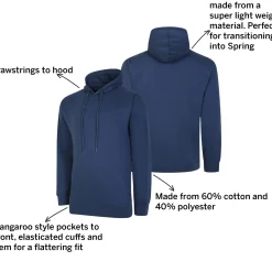 Bigdude Relaxed Fit Lightweight Hoody Denim