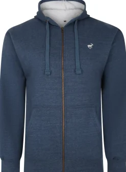 Bigdude Sherpa Lined Zip Hoody Dark Denim