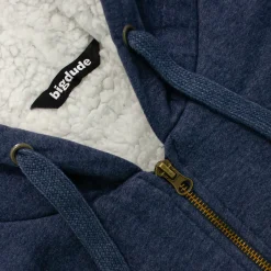 Bigdude Sherpa Lined Zip Hoody Dark Denim
