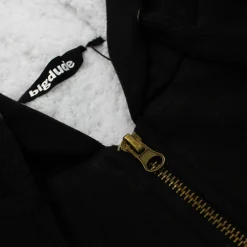 Bigdude Sherpa Lined Zip Hoody Black