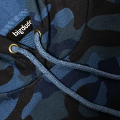 Bigdude Short Sleeve Camo Hoody Navy