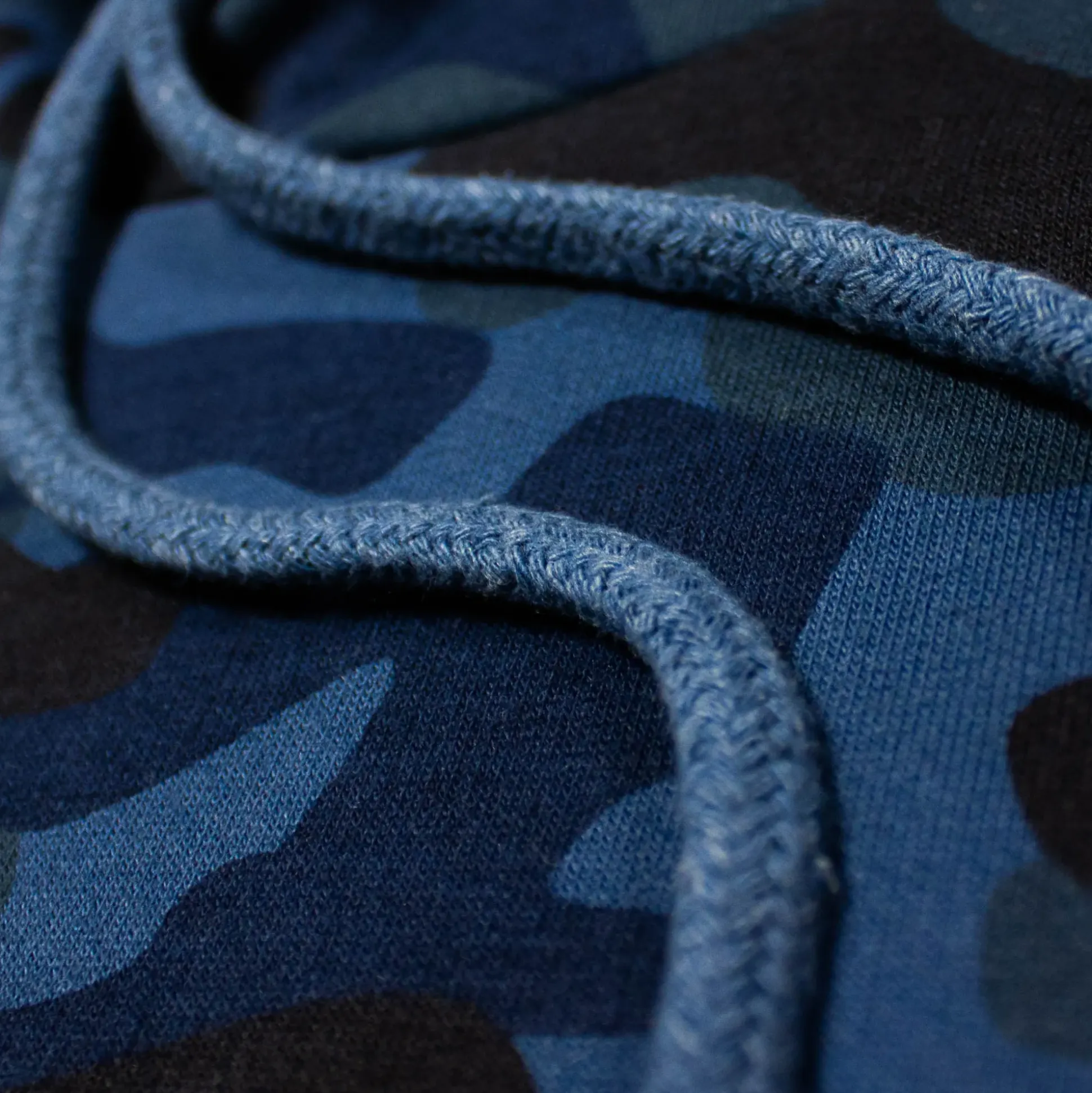 Bigdude Short Sleeve Camo Hoody Navy
